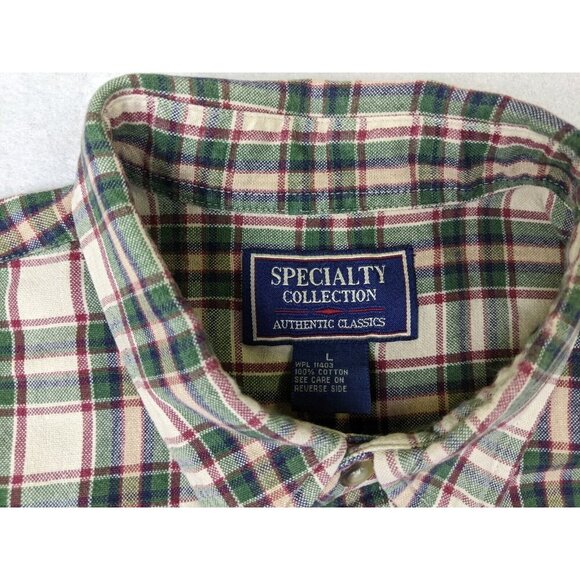 SPECIALTY COLLECTION AUTHENTIC CLASSICS - MEN'S PLAID SHORT SLEEVE BUTTON-UP L - Picture 11 of 15